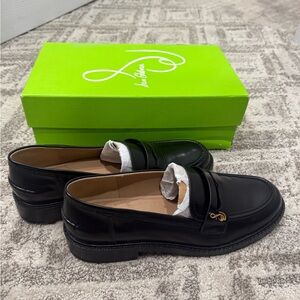 Sam Edelman Black Leather Slip-On Loafers